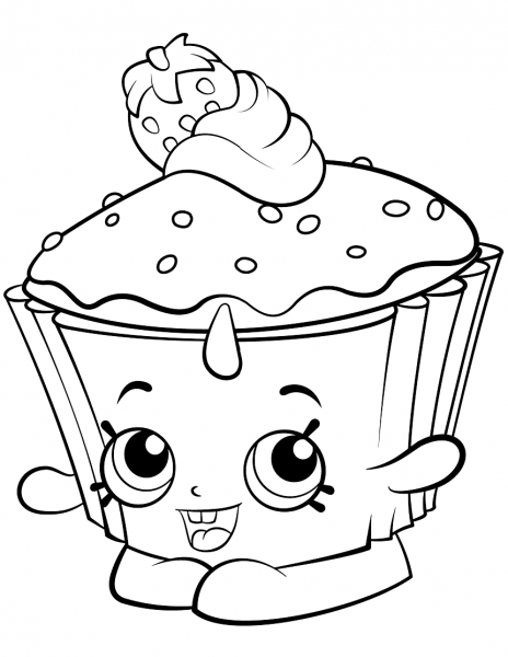 Cupcake Chic Shopkin coloring page image