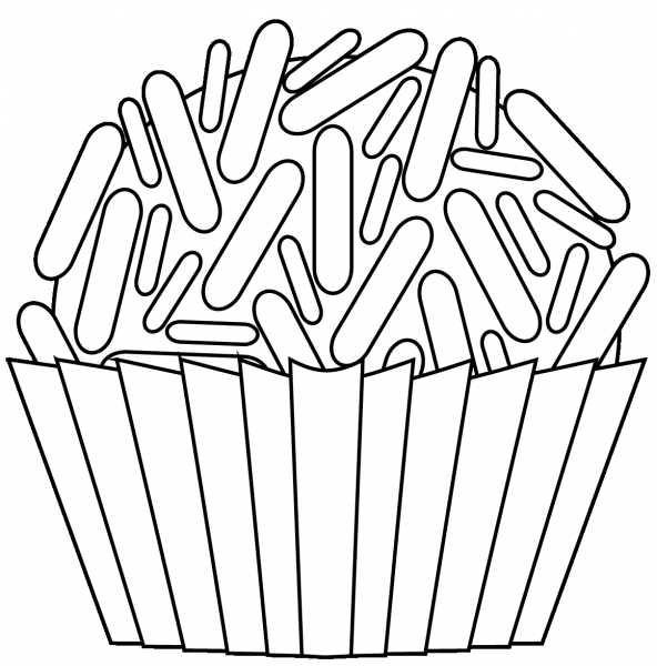 Cupcake coloring page image
