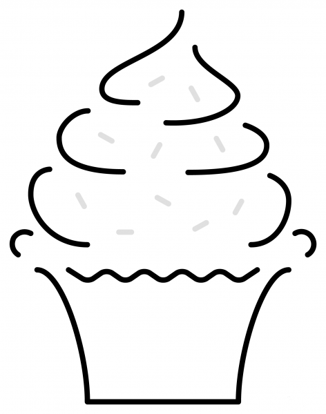 Cupcake Emoji coloring page image
