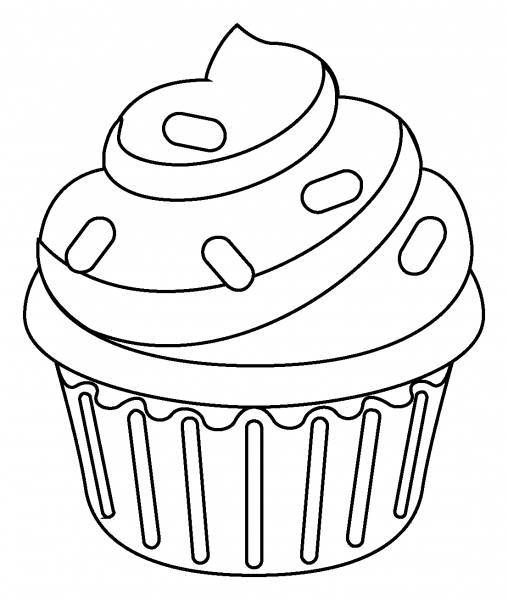 Cupcake Emoji coloring page - ColouringPages