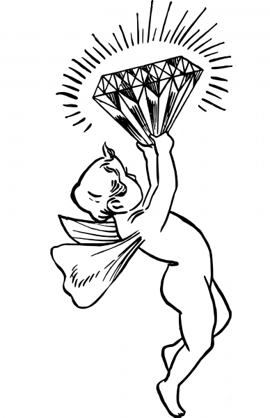Cupid Diamond coloring page image