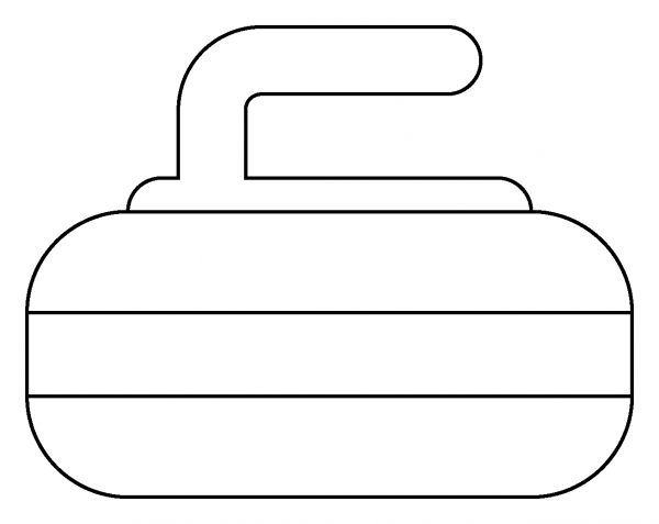 Curling Stone Emoji coloring page image