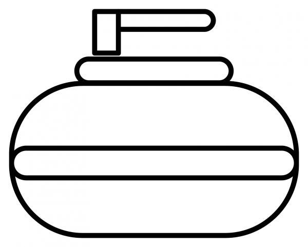 Curling Stone Emoji coloring page image