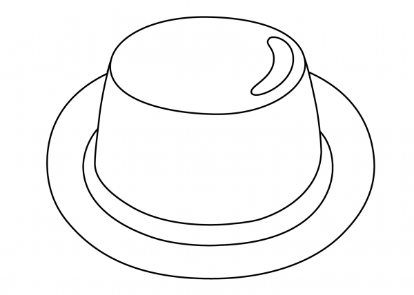 Custard Emoji coloring page image