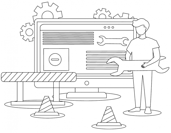 Customization Infographics coloring page image