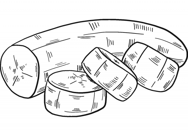 Cut Banana coloring page image
