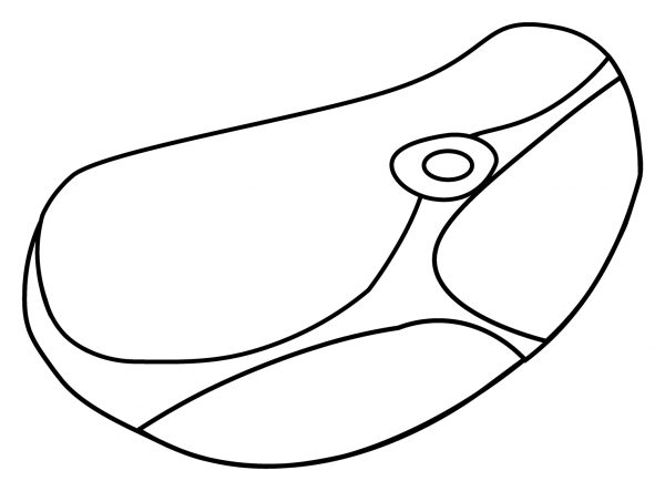 Cut of Meat Emoji coloring page image