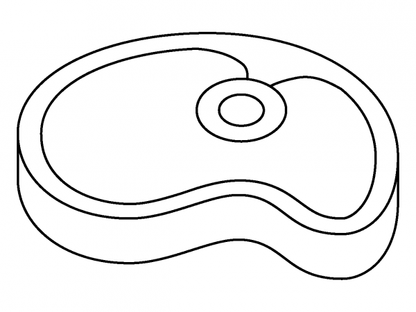 Cut of Meat Emoji coloring page image