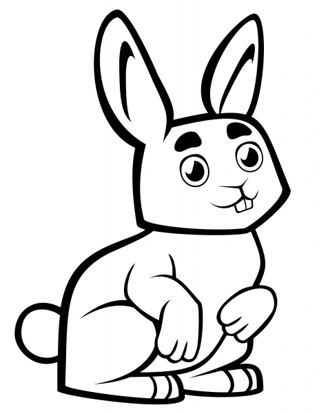 Cute Baby Rabbit coloring page image