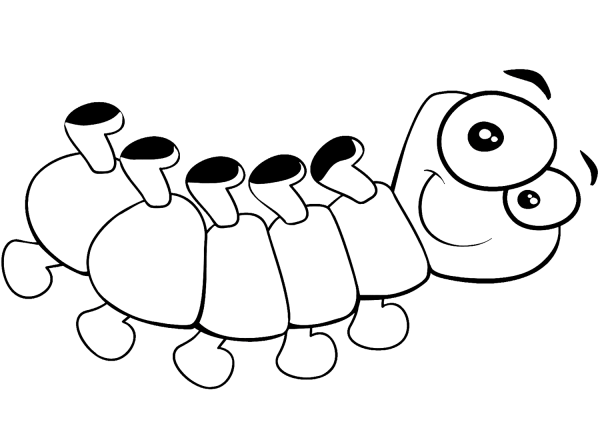 Cute Cartoon Centipede coloring page image