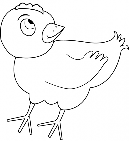 Cute Chicken coloring page image