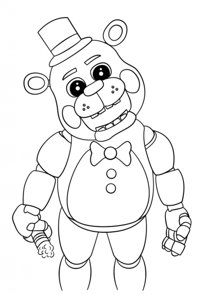 Cute Five Nights at Freddy’s  coloring page image
