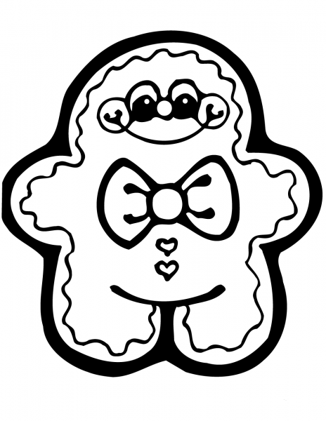 Cute Gingerbread Man coloring page image