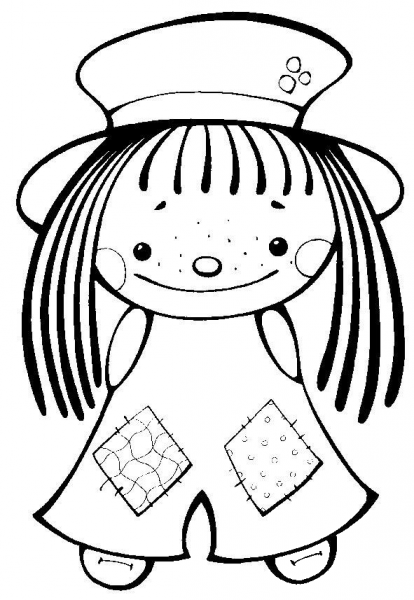 Cute Girl  coloring page image