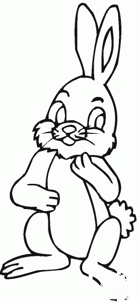 Cute Hare coloring page image