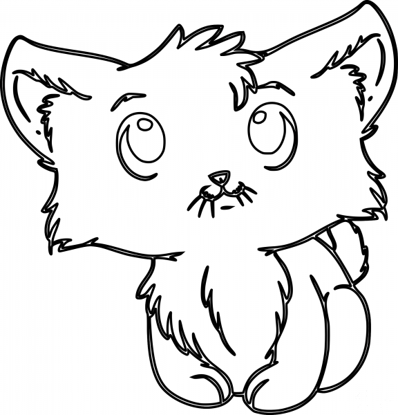 Cute Kitty coloring page image