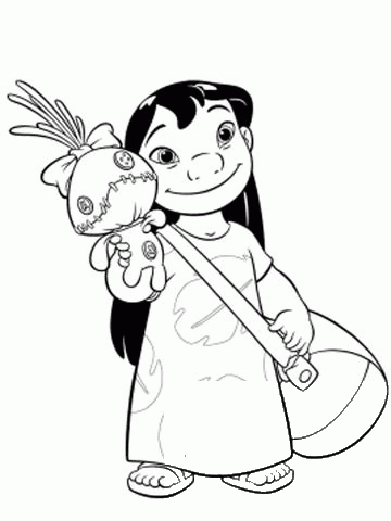 Cute Lilo coloring page image