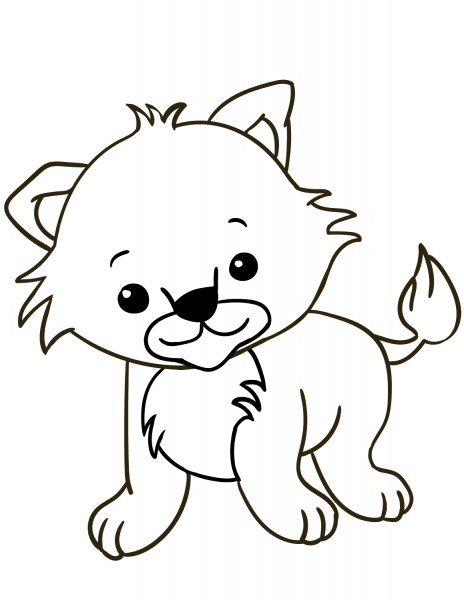 Cute Lion Cub coloring page image