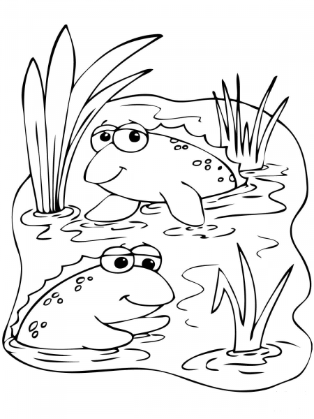 Cute Mudskippers coloring page image