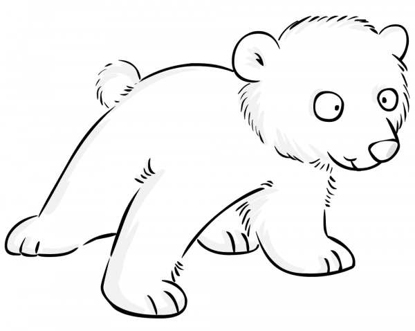 Cute Polar Bear Baby coloring page image