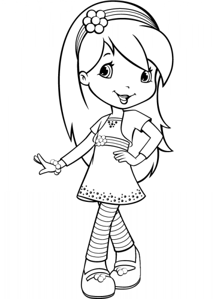 Cute Raspberry Torte coloring page image