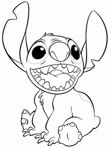 Cute Stitch  coloring page image