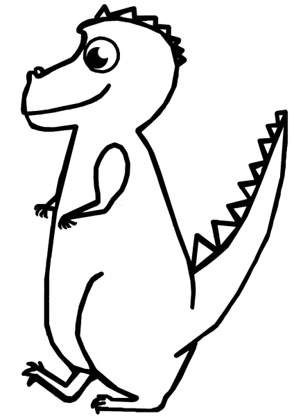 Cute Tyrannosaurus Rex coloring page image
