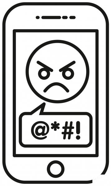 Cyberbullying coloring page image