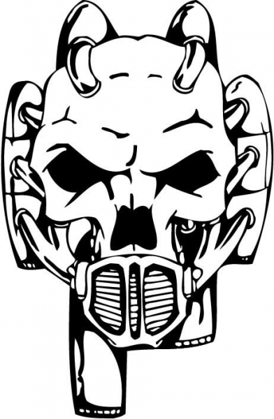 Cyborg coloring page image