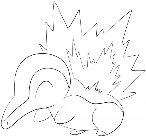 Cyndaquil coloring page image