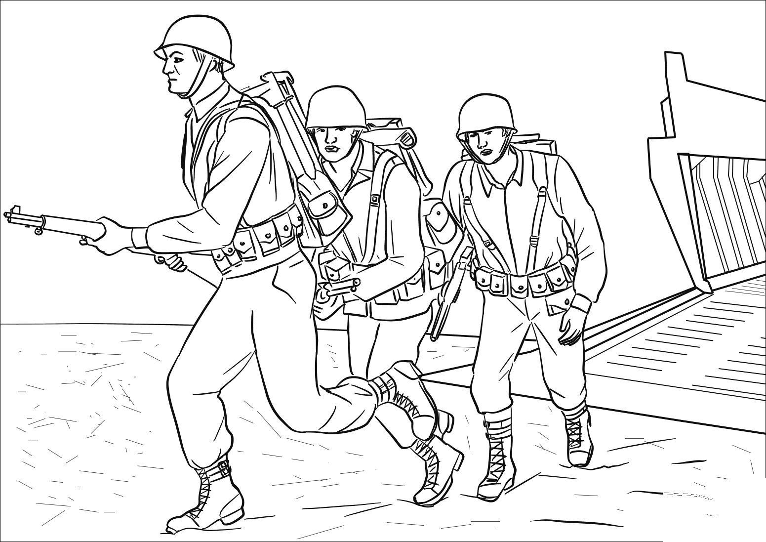 D-Day coloring page - ColouringPages