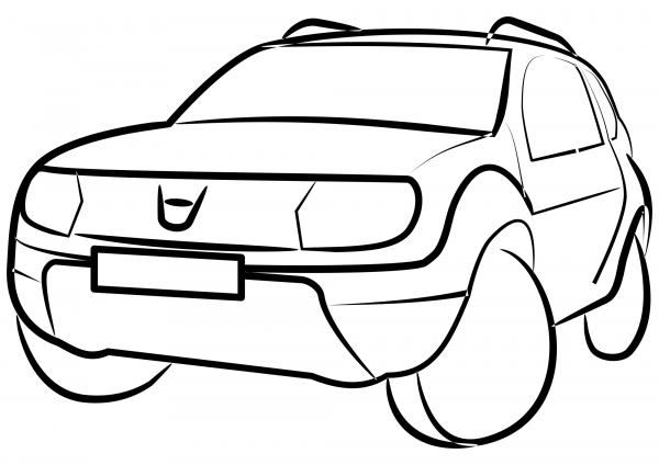 Dacia Duster coloring page image