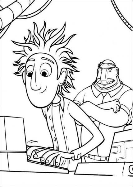 Dad Is Behind  coloring page image