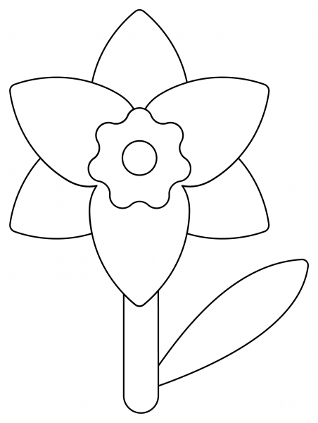 Daffodil coloring page image