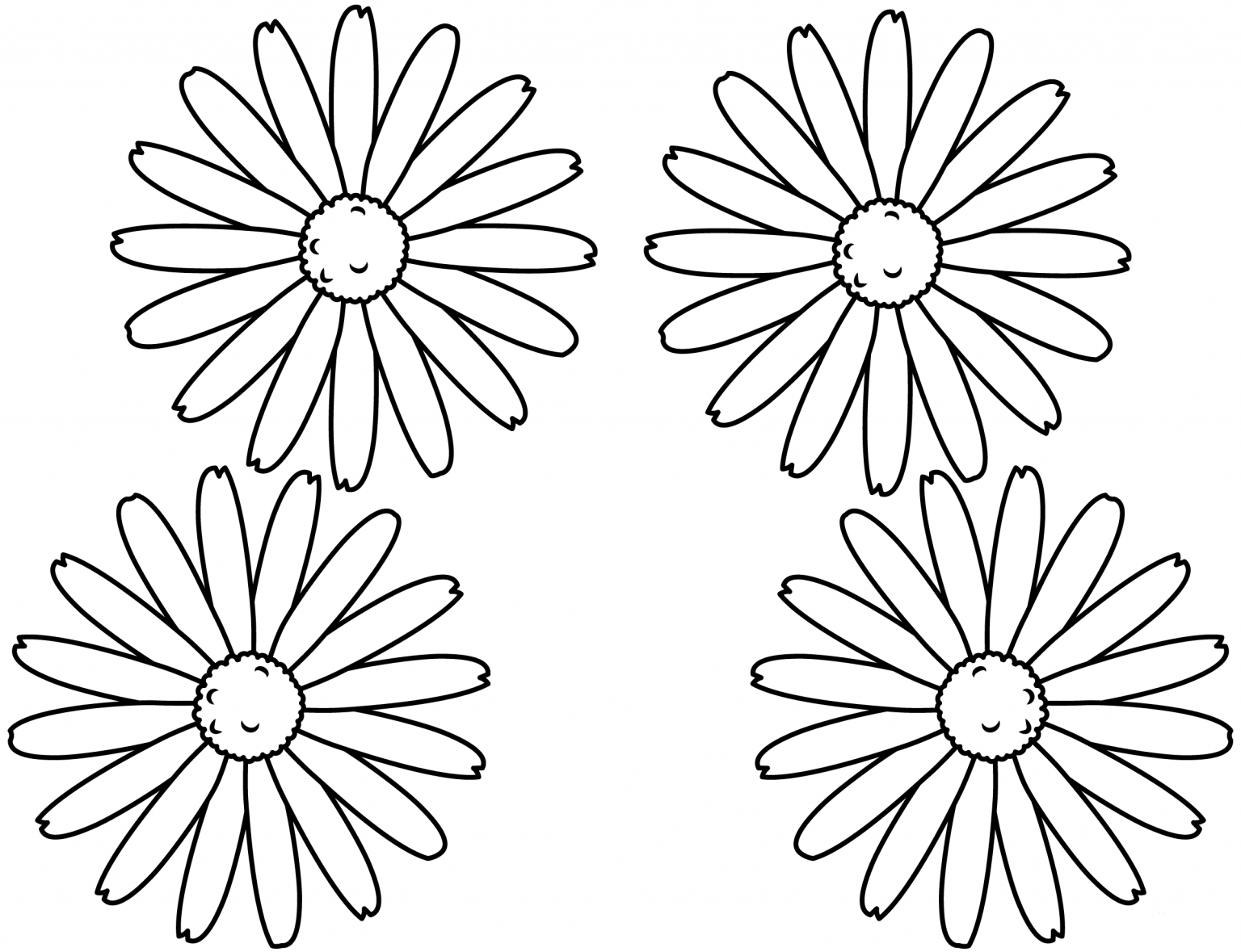 Daisies coloring page - ColouringPages