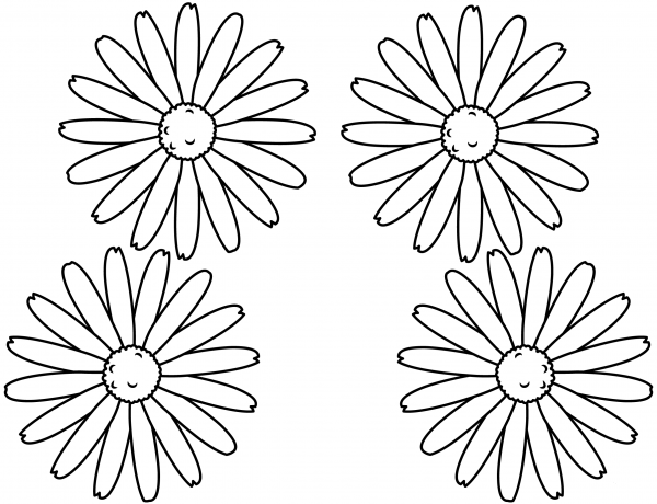Daisies coloring page image