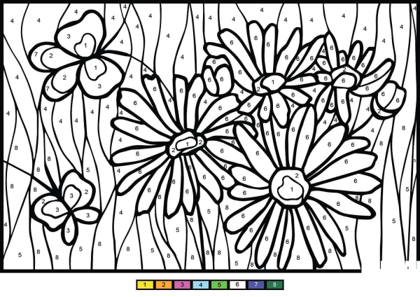 Daisy Color by Number image