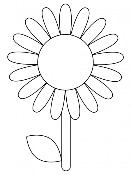 Daisy coloring page image