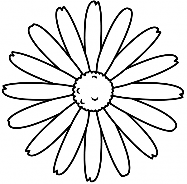 Daisy coloring page image
