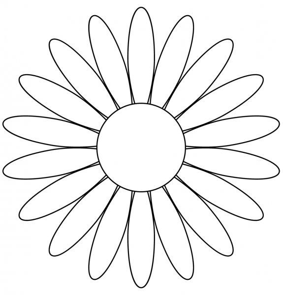 Daisy coloring page image