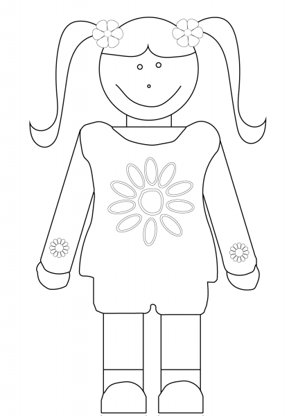 Daisy Girl Scout coloring page image