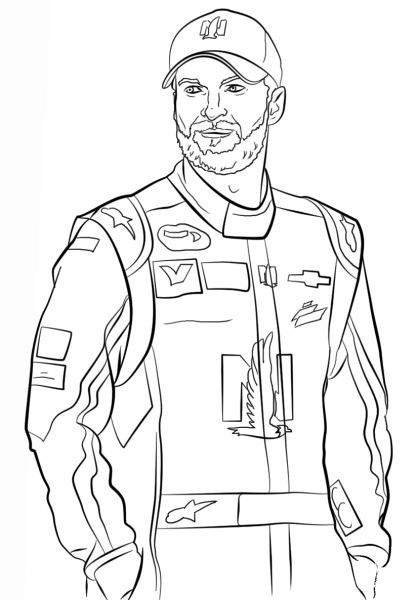 Dale Earnhardt Jr coloring page image