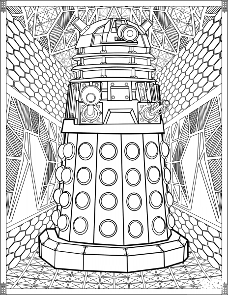 Dalek coloring page image