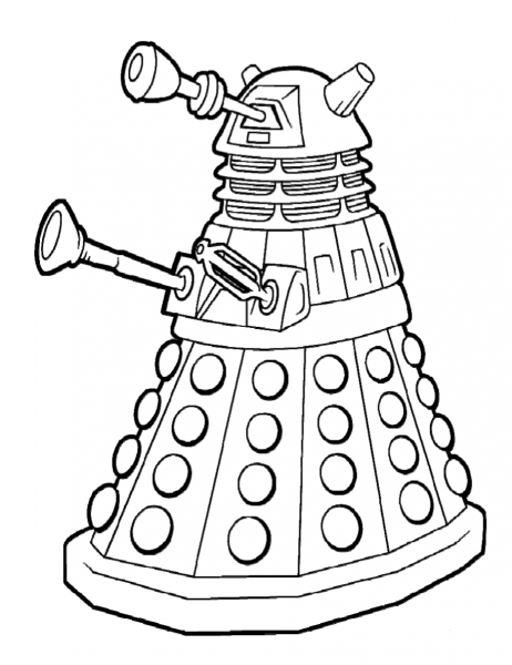 Dalek Emperor coloring page image