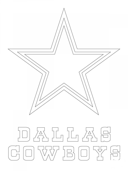 Dallas Cowboys Logo coloring page image