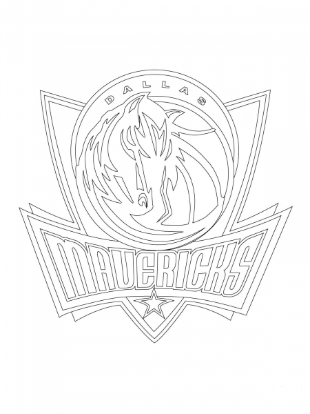 Dallas Mavericks Logo coloring page image