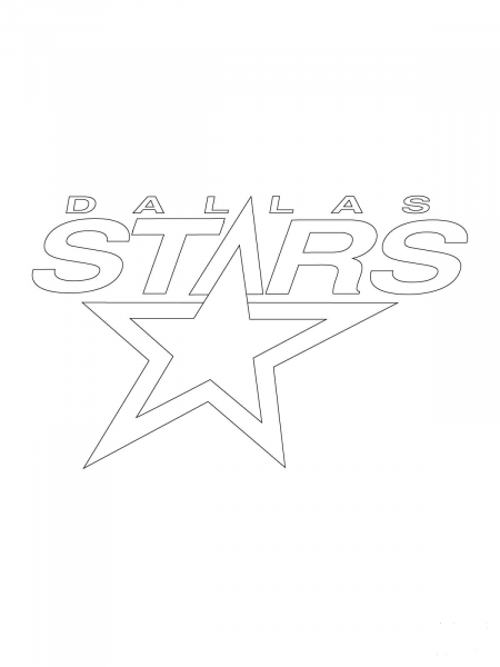 Dallas Stars Logo coloring page image