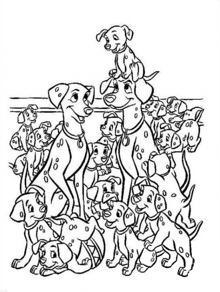 Dalmatians  coloring page image