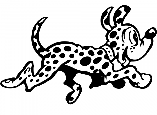 Dalmation coloring page image