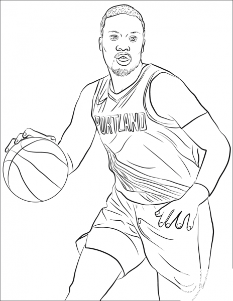 Damian Lillard coloring page image
